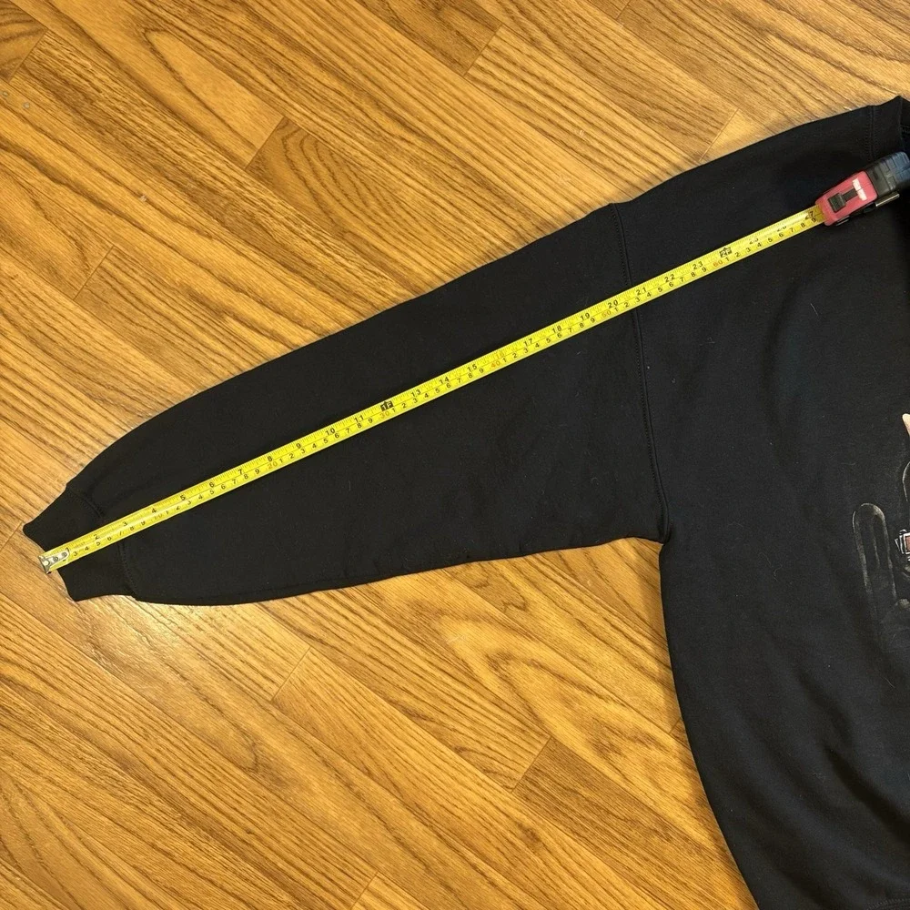 SpongeBob Poker Night Crewneck Sweatshirt Mens Black Graphic Y2K Pullover - Picture 5 of 7